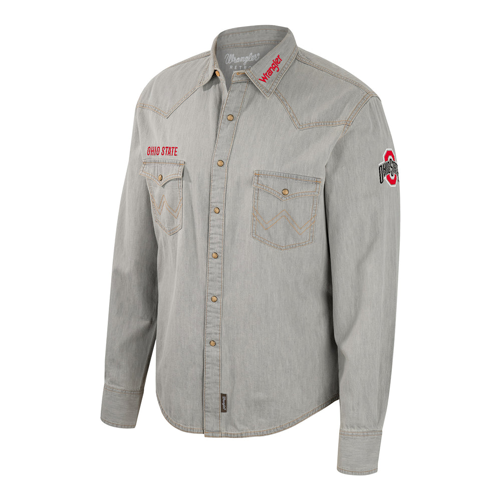 Wrangler® Coconut Cowboy Snap Front Camp Shirt In Lush