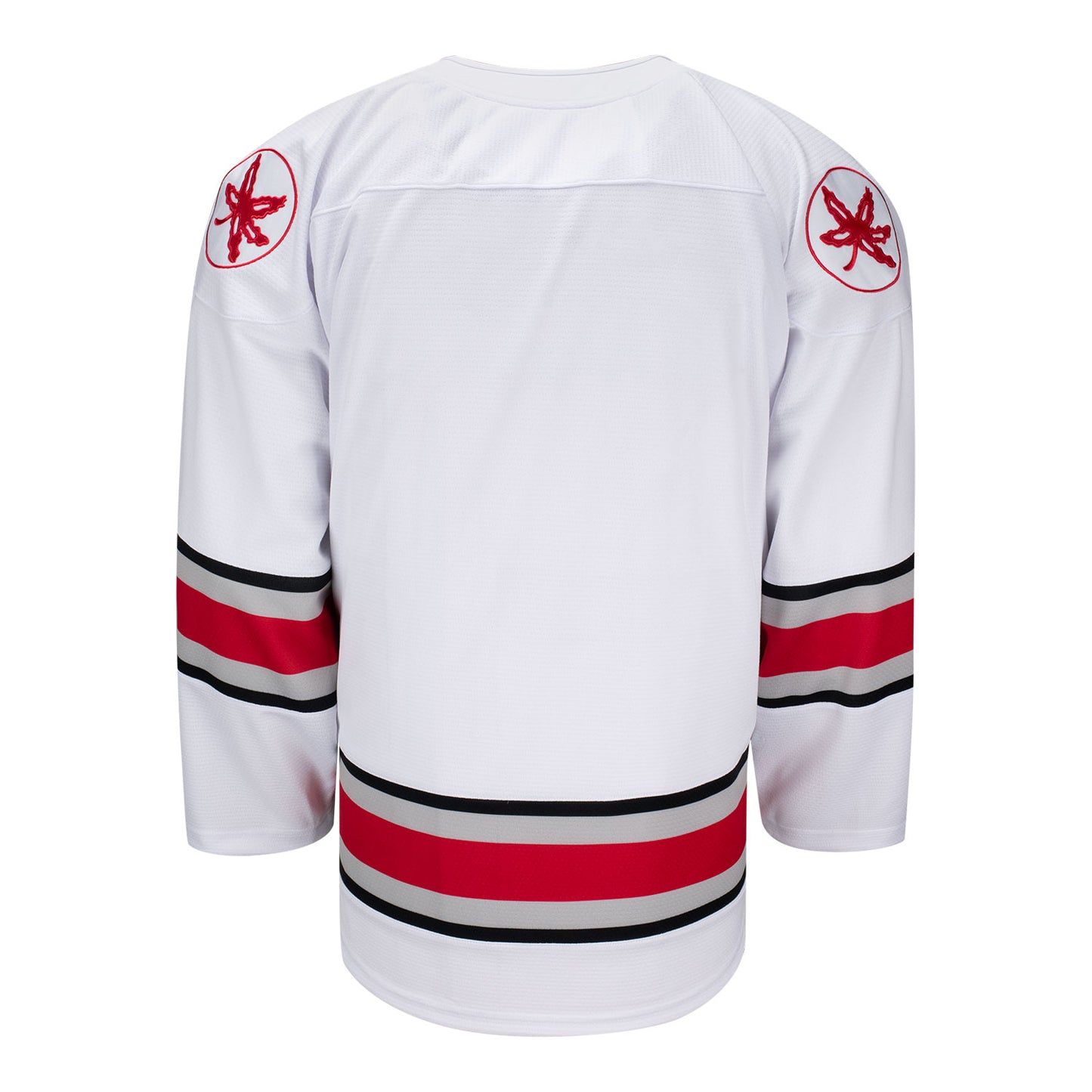 Ohio State Buckeyes Exclusive Pro Sports Men's Replica White Hockey Jersey - Back View