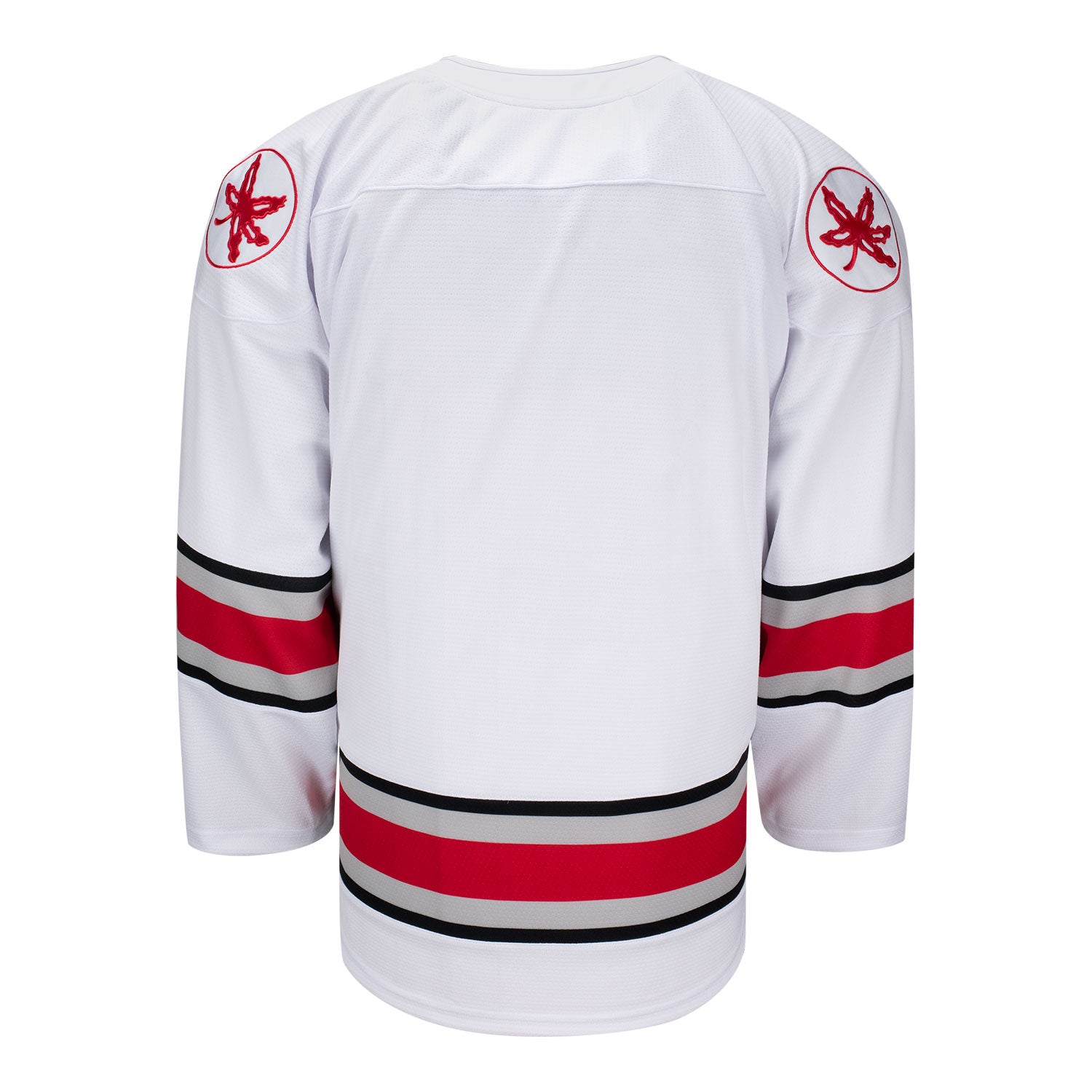 Ohio State Buckeyes Exclusive Pro Sports Men's Replica White Hockey Jersey - Back View