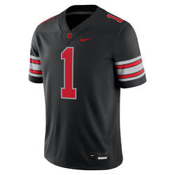 Ohio State Buckeyes Nike Football Game #1 Black Jersey - Front