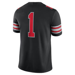 Ohio State Buckeyes Nike Football Game #1 Black Jersey - Back
