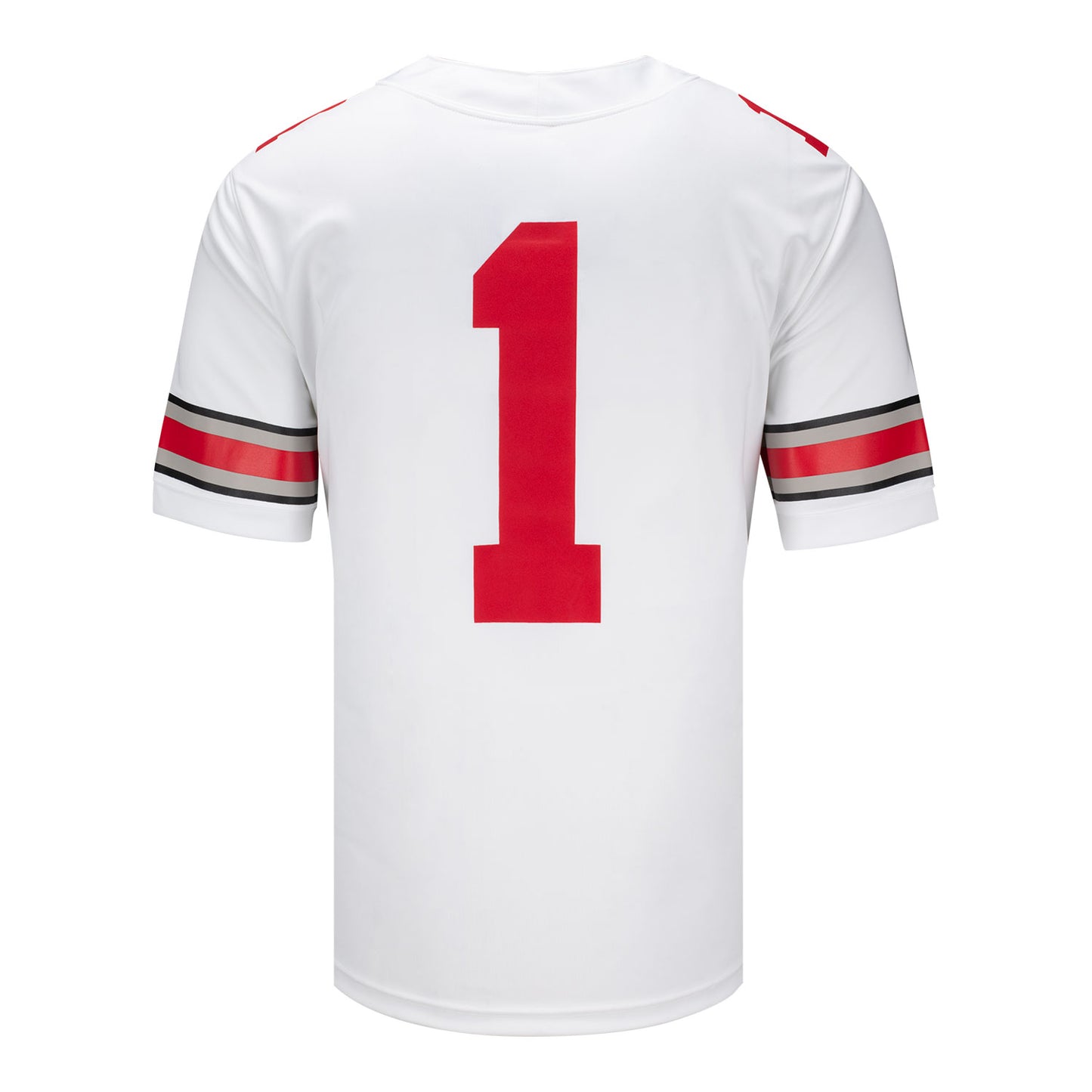 Ohio State Buckeyes Nike Football Game #1 White Jersey - Back View