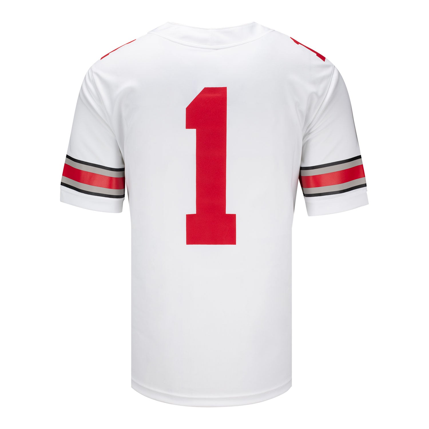Ohio State Buckeyes Nike Football Game #1 White Jersey - Back View
