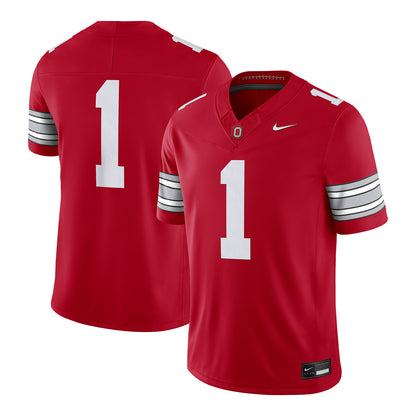 Ohio State Buckeyes Nike Limited #1 Football Scarlet Jersey