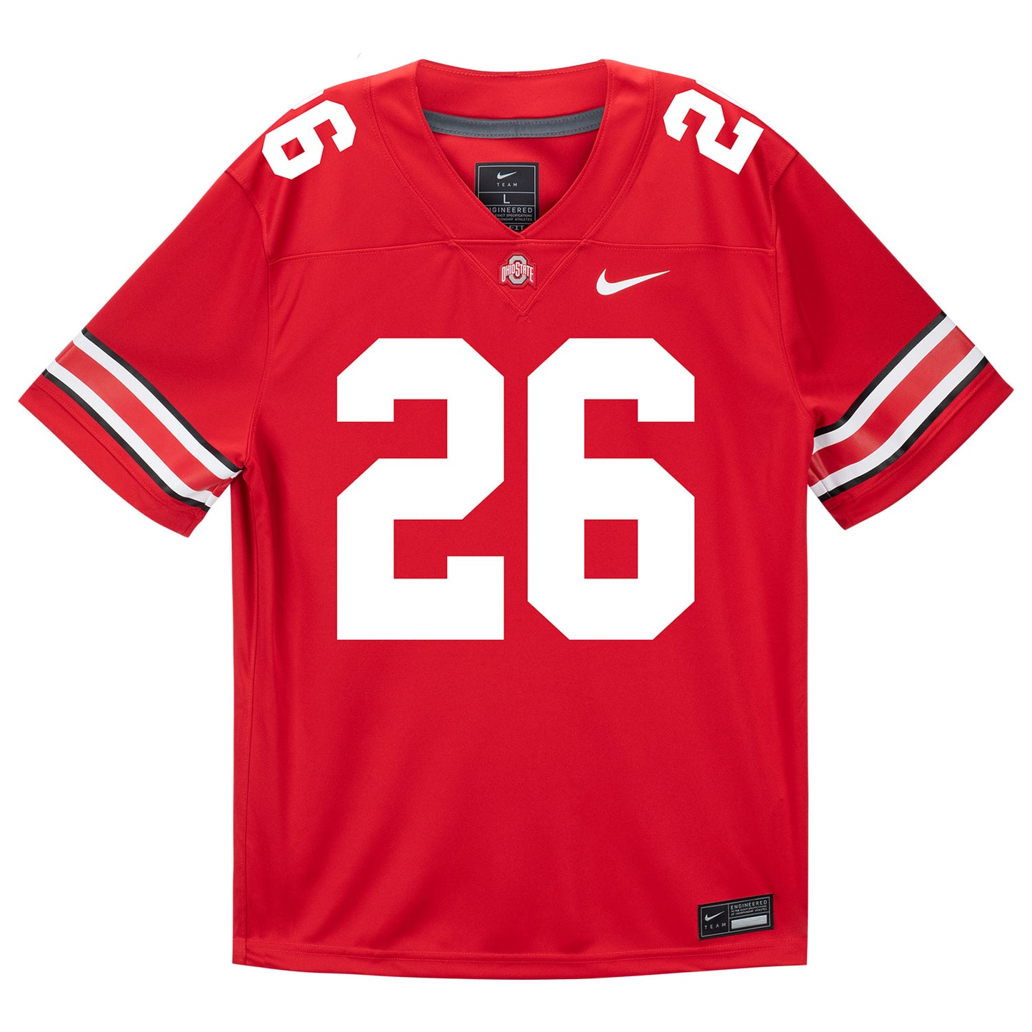 Ohio State Buckeyes Alumni #26 Scarlet Football Jersey - Front View