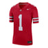 Ohio State Buckeyes Nike Limited #1 Scarlet Jersey - In Scarlet - Front View