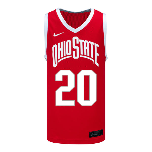 Ohio State Buckeyes Nike Women's Basketball Student Athlete #20 Diana Collins Scarlet Jersey - Front View