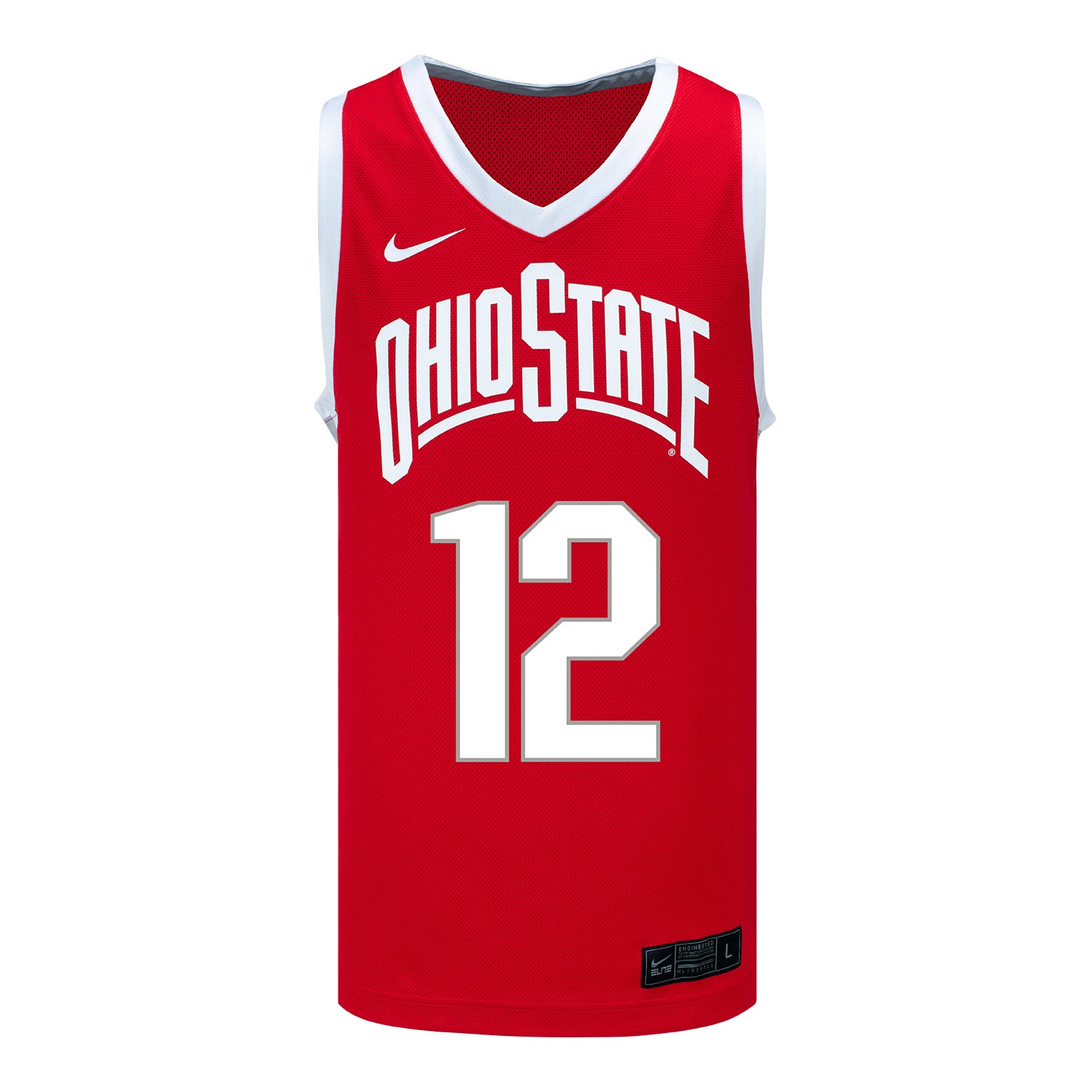 Ohio State Buckeyes Nike Basketball Student Athlete #12 Evan Mahaffey Scarlet Jersey - Front View