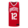 Ohio State Buckeyes Nike Women's Basketball Student Athlete #12 Celeste Taylor Scarlet Jersey - Front View