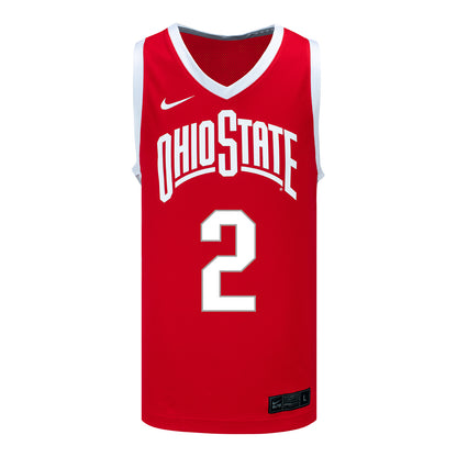 Ohio State Buckeyes Nike Basketball Student Athlete #2 Bruce Thornton Scarlet Jersey - Front View