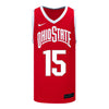 Ohio State Buckeyes Nike Women's Basketball Student Athlete #15 Karla Vres Scarlet Jersey - Front View