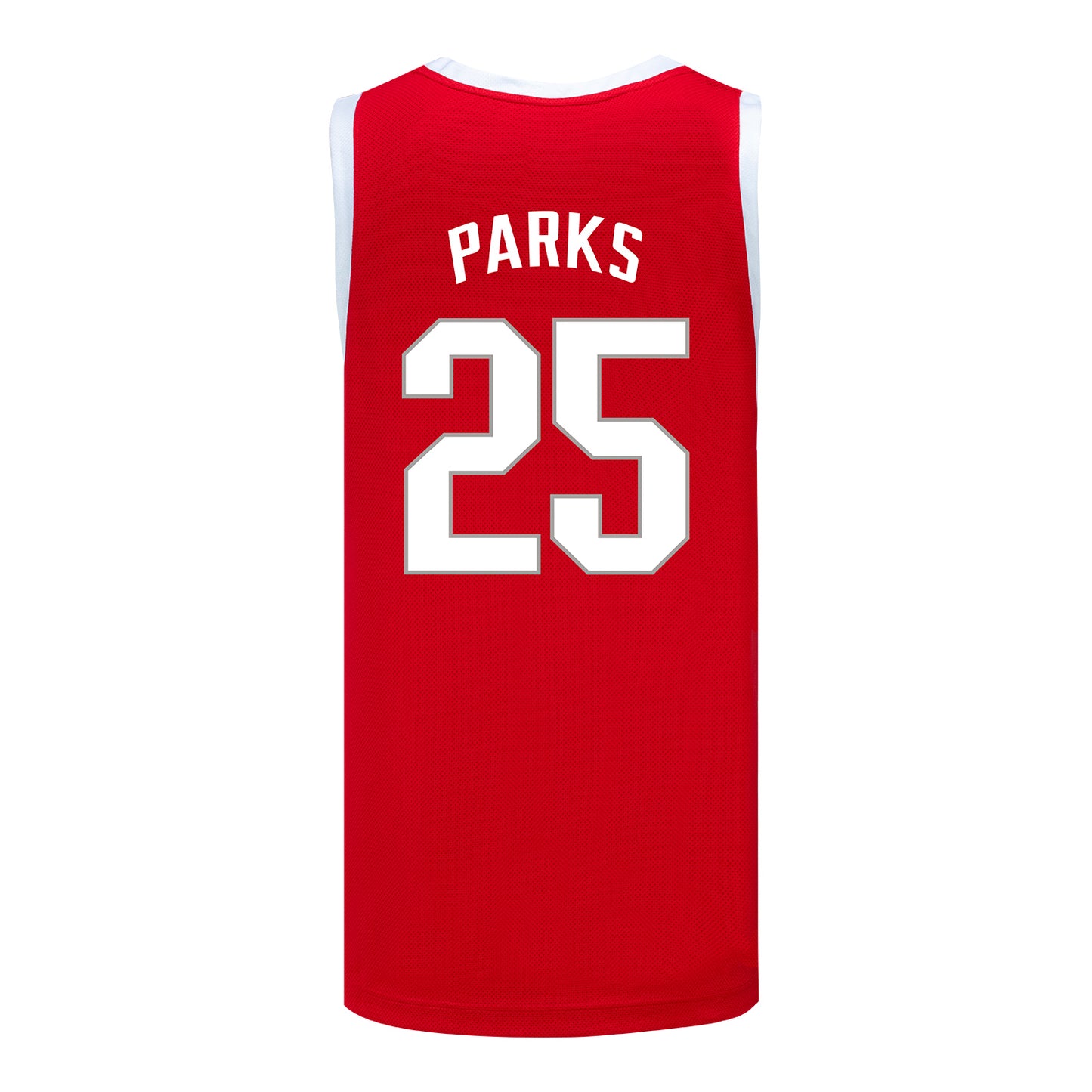 Ohio State Buckeyes Nike Basketball Student Athlete #25 Austin Parks Scarlet Jersey - Back View