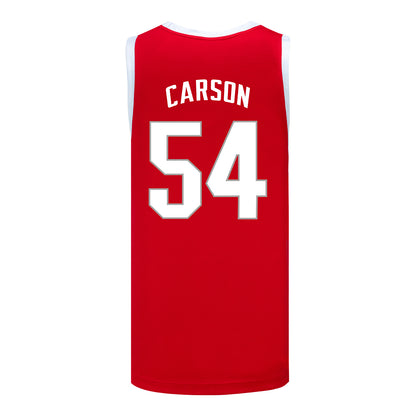 Ohio State Buckeyes Nike Women's Basketball Student Athlete #54 Faith Carson Scarlet Jersey - Back View