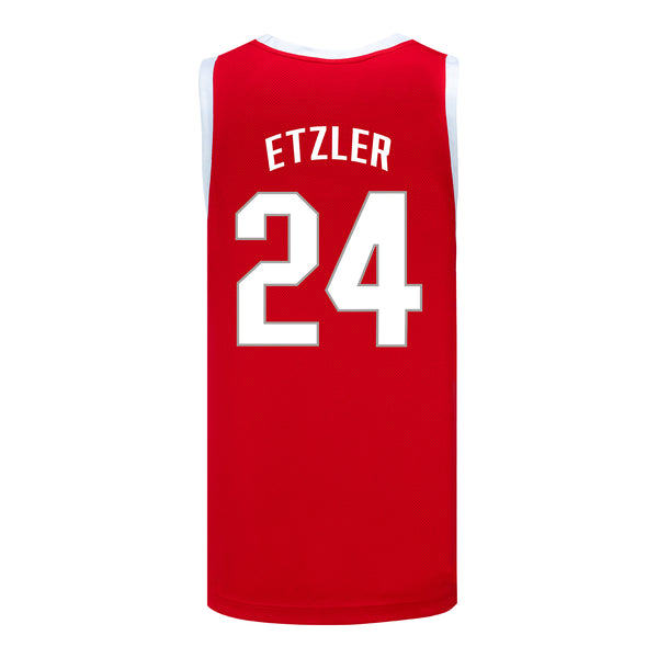 Ohio State Buckeyes Nike Basketball Student Athlete #24 Kalen Etzler Scarlet Jersey - Back View