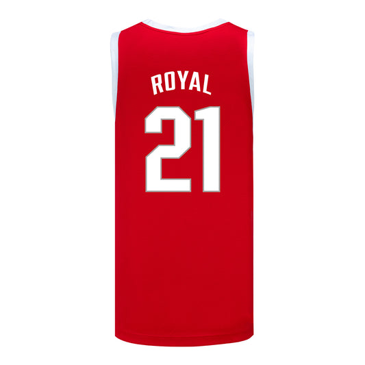 Ohio State Buckeyes Nike Basketball Student Athlete #21 Devin Royal Scarlet Jersey - Back View