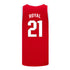 Ohio State Buckeyes Nike Basketball Student Athlete #21 Devin Royal Scarlet Jersey - Back View