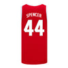 Ohio State Buckeyes Nike Basketball Student Athlete #44 Owen Spencer Scarlet Jersey - Back View