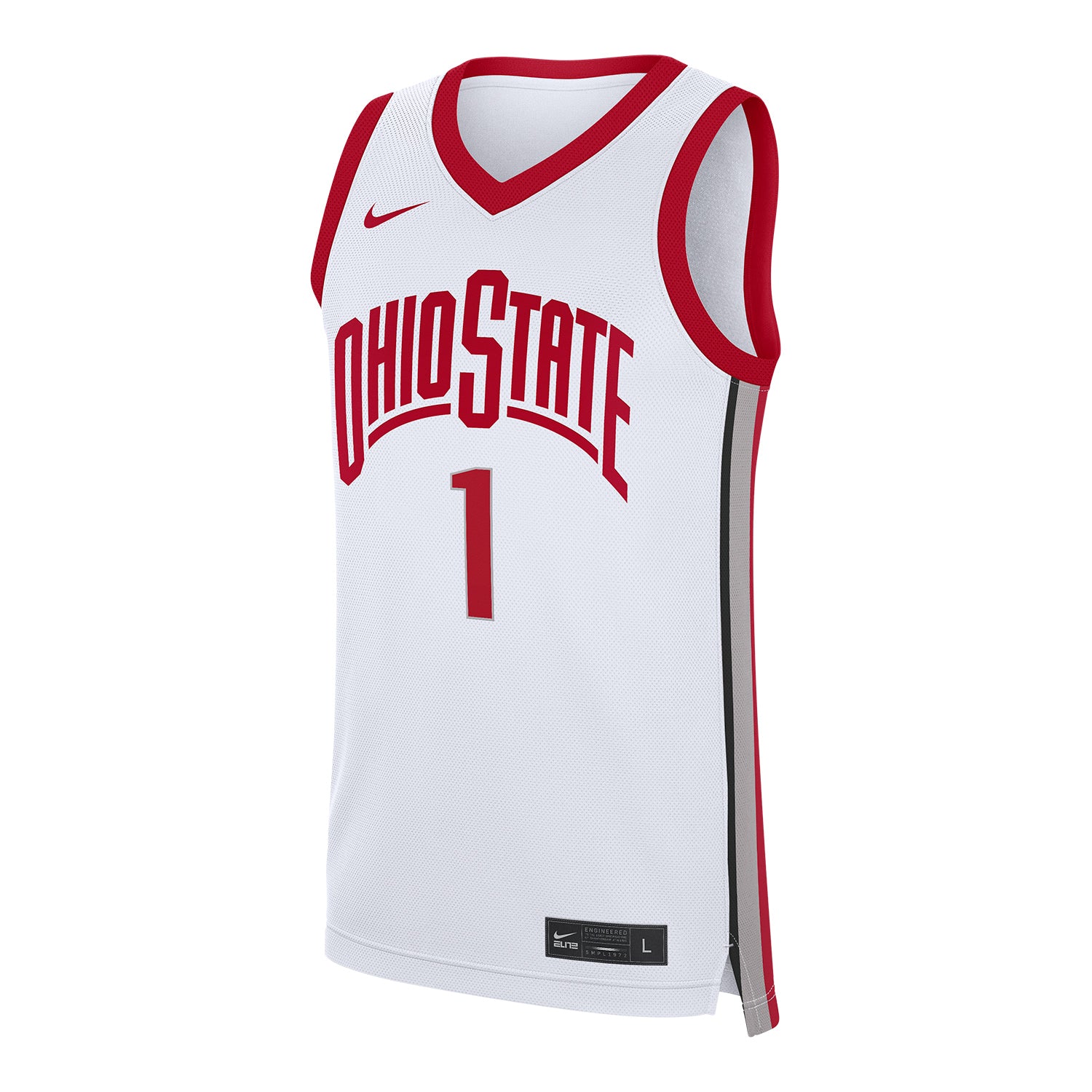 Ohio State Buckeyes Nike Replica White #1 Basketball Jersey - Front View