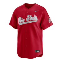 Ohio State Buckeyes Nike Limited Baseball Jersey - Scarlet - Front View