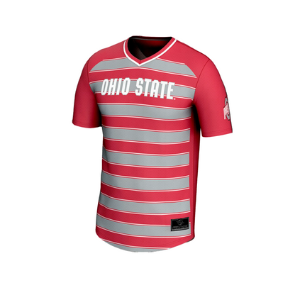 Ohio State Buckeyes Scarlet Stripe Soccer Jersey - Front View