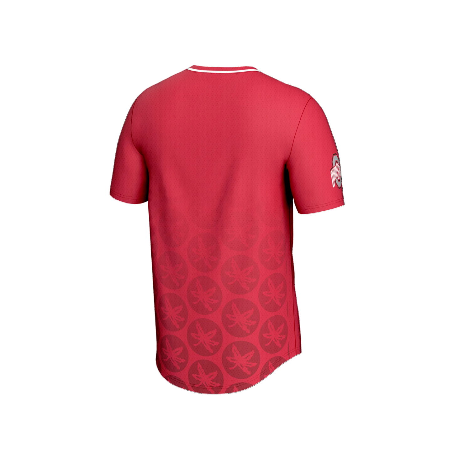Ohio State Buckeyes Scarlet Buckeye Leaf Soccer Jersey - Back View
