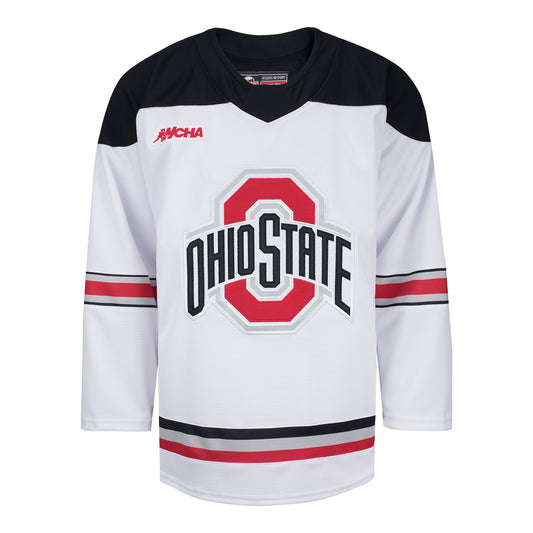 Ohio State Buckeyes Exclusive Pro Sports Home Women's Hockey Jersey - Front View