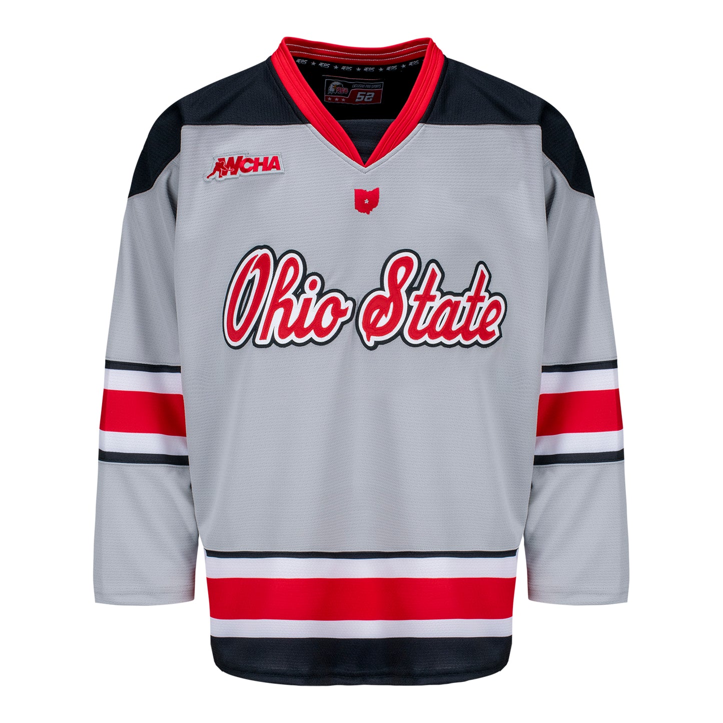 Ohio State Buckeyes Exclusive Pro Sports Alternate Script Women's Hockey Jersey - Front View