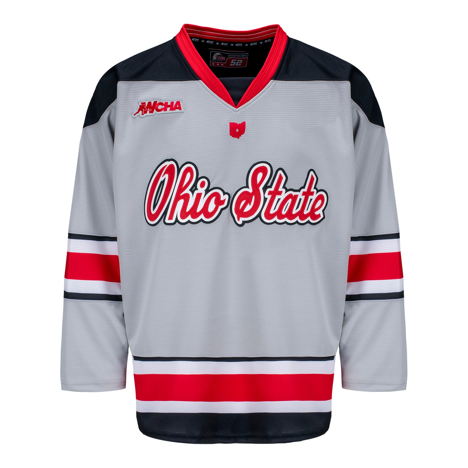 Ohio State Buckeyes Exclusive Pro Sports Alternate Script Women's Hockey Jersey - Front View