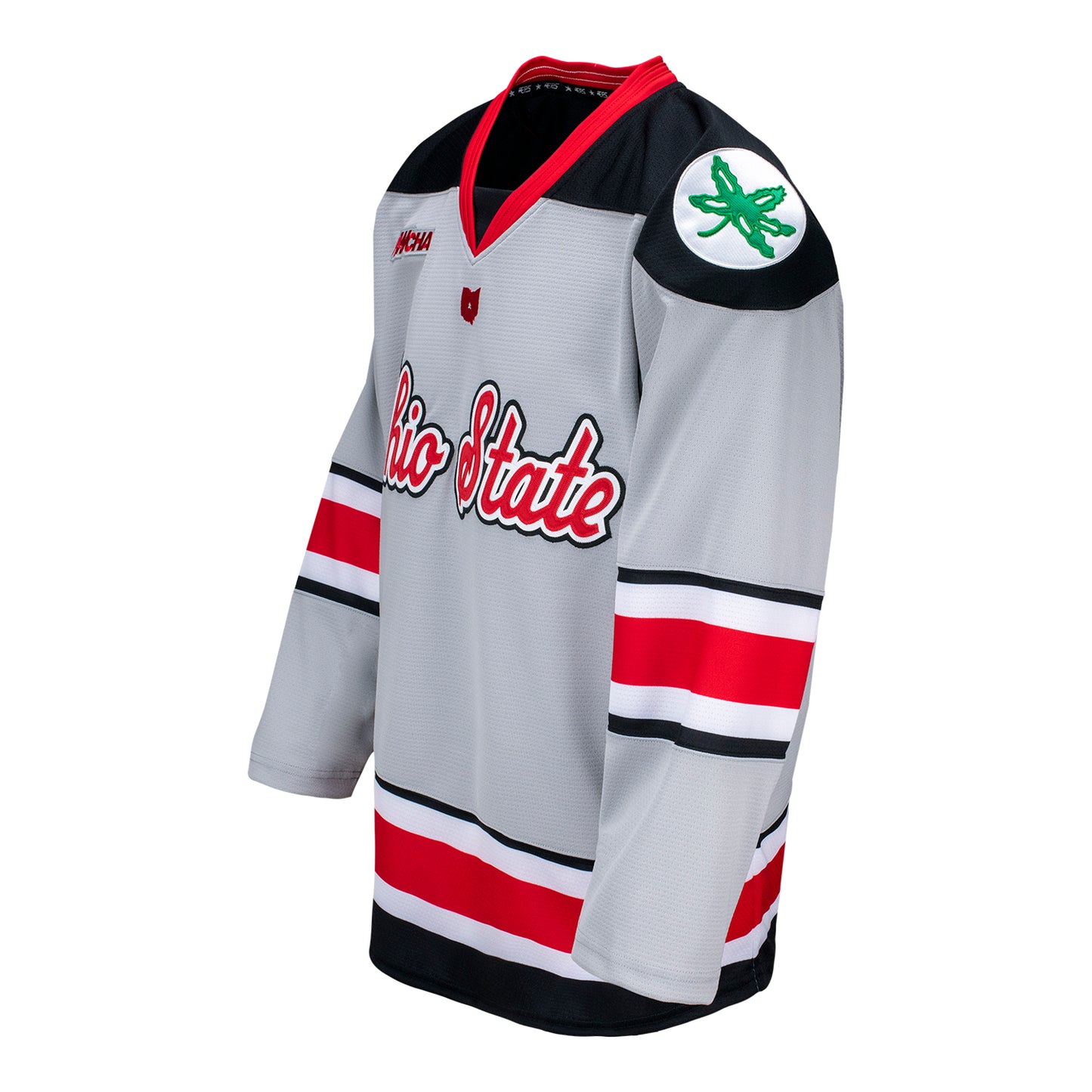 Ohio State Buckeyes Exclusive Pro Sports Alternate Script Women's Hockey Jersey - Side View