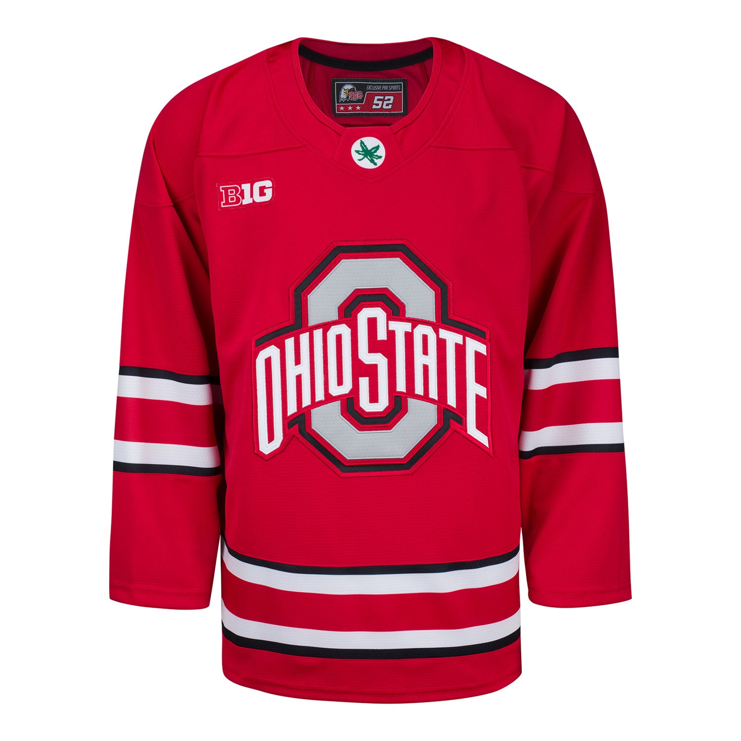 Ohio State Buckeyes Exclusive Pro Sports Men's Away Hockey Jersey - Front View