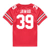 Ohio State Buckeyes Nike #39 Hadi Jawad Student Athlete Scarlet Football Jersey - Back View
