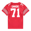 Ohio State Buckeyes Nike #71 Josh Simmons Student Athlete Scarlet Football Jersey - Back View