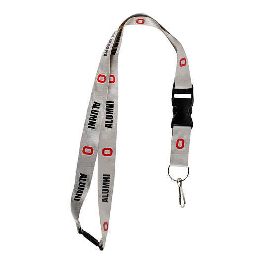 Ohio State Buckeyes Alumni Lanyard - In Gray - Main View