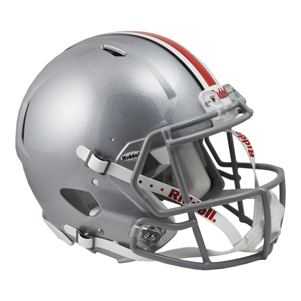 Ohio State Buckeyes Riddell Speed Authentic Helmet - In Gray - Side View