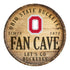 Ohio State Buckeyes 11" X 12" Fan Cave Sign - In Brown - Front View