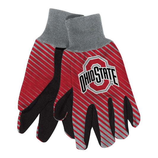 Ohio State Buckeyes Adult Two Tone Gloves In Scarlet - Front View