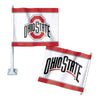 Ohio State Buckeyes Car Flag - In White - Multi Angle View