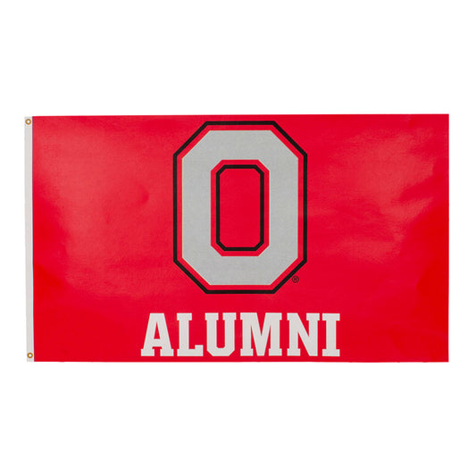 Ohio State Buckeyes 3' X 5' Alumni Flag - In Scarlet - Front View