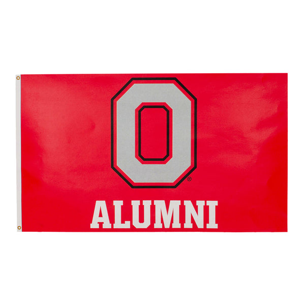 Ohio State Buckeyes 3' X 5' Alumni Flag - In Scarlet - Front View