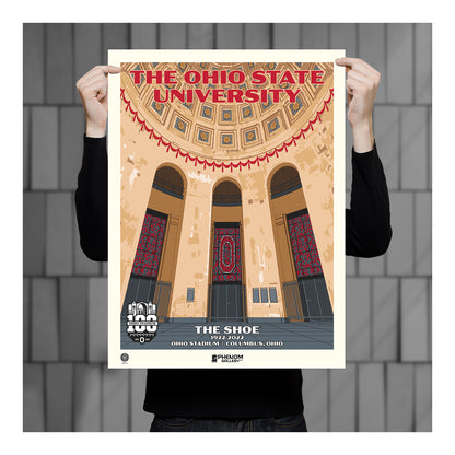 Ohio State Buckeyes 18" x 24" Ohio Stadium 100th Celebration Serigraph Print - Alternate Main View