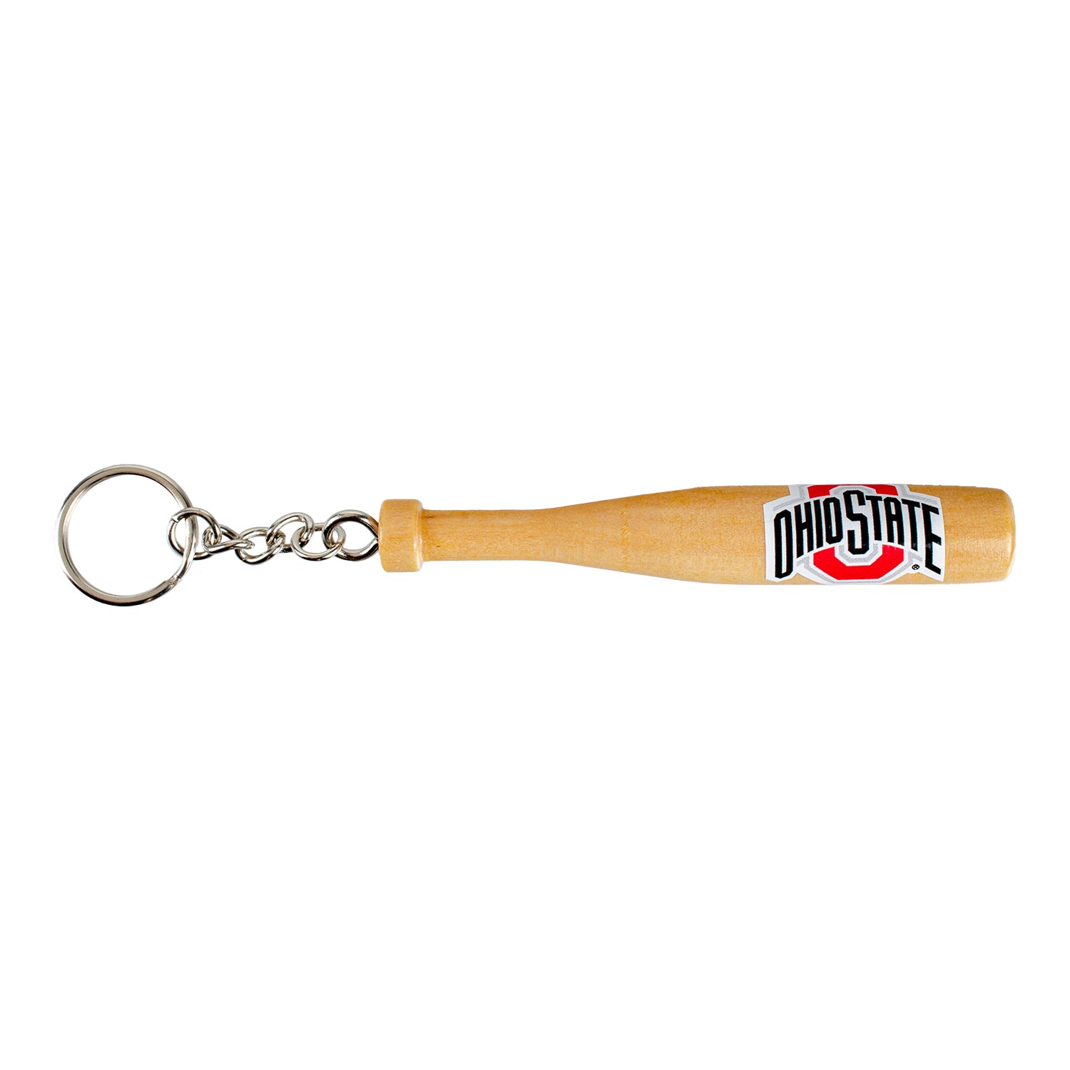 Ohio State Buckeyes 4" Wood Bat Keychain - Front View