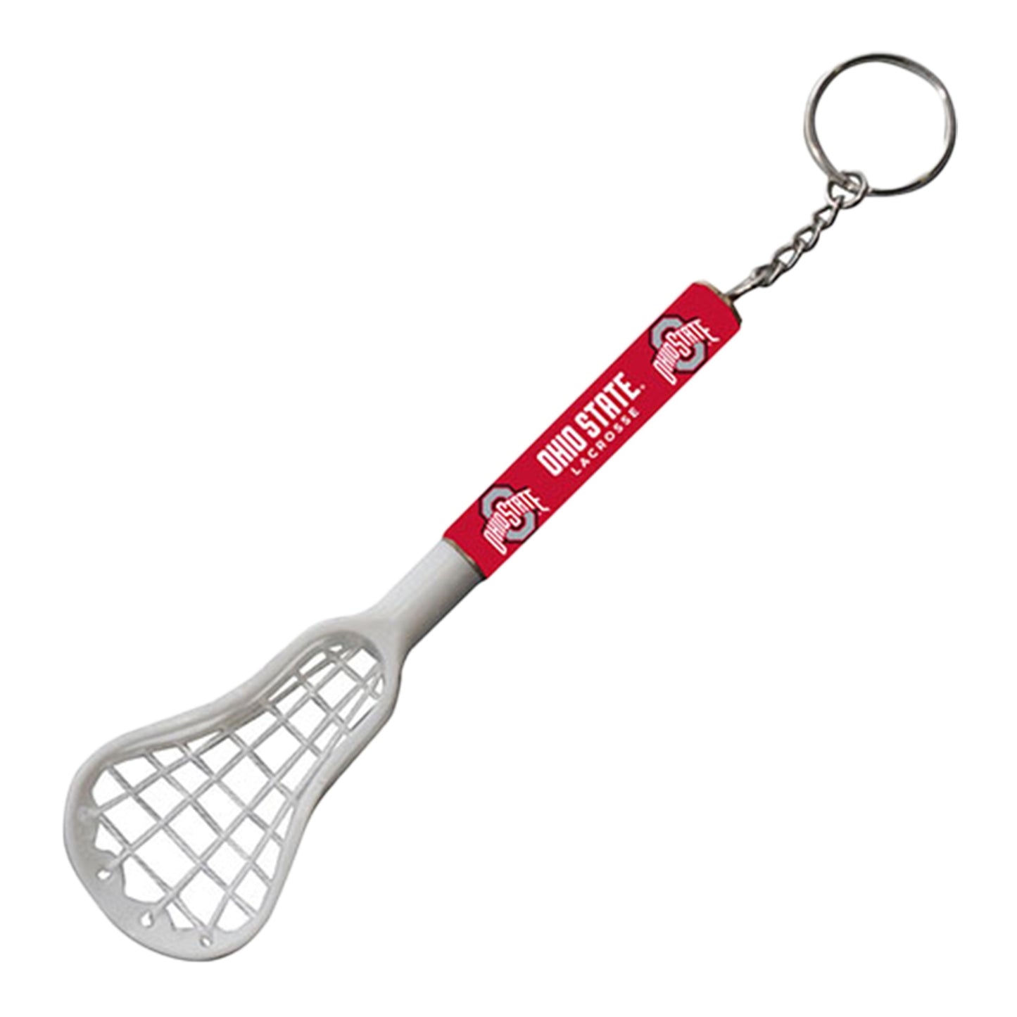 Ohio State Buckeyes 5" Lacrosse Keychain - In Scarlet - Main View