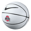Ohio State Buckeyes Nike Full Size Basketball - In White - Front View