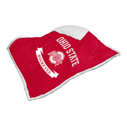 Ohio State Buckeyes Printed Sherpa Blanket - Front View