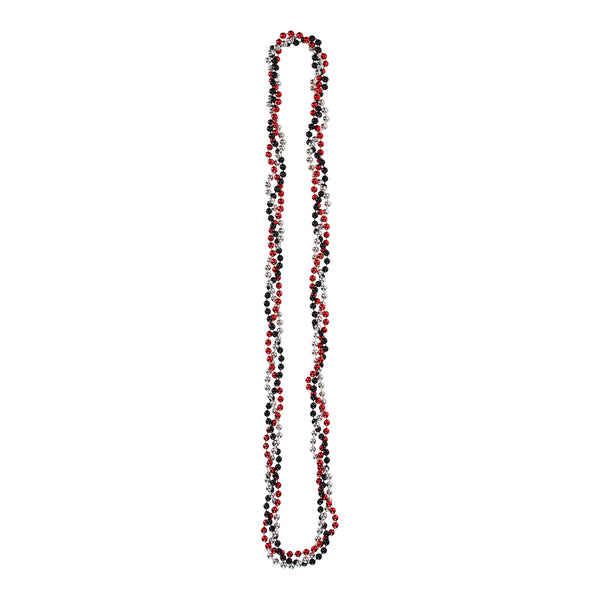Ohio State Buckeyes Scarlet, Black, and Silver Twist Beads - Main View