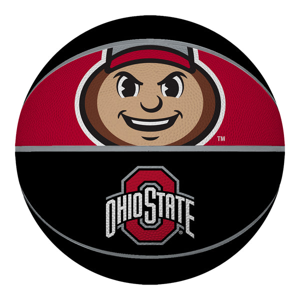 Ohio State Buckeyes Mini Basketball - In Black - Front View