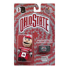 Ohio State Buckeyes Brutus Clip on and Go Mini Plushie - In Scarlet - Alternate Front View