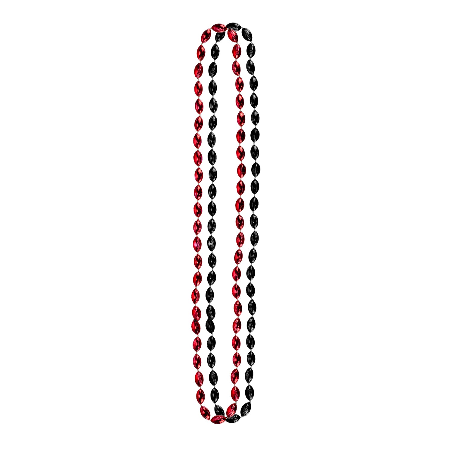 Ohio State Buckeyes Mini Football 2 pk Beads - Scarlet - Black View