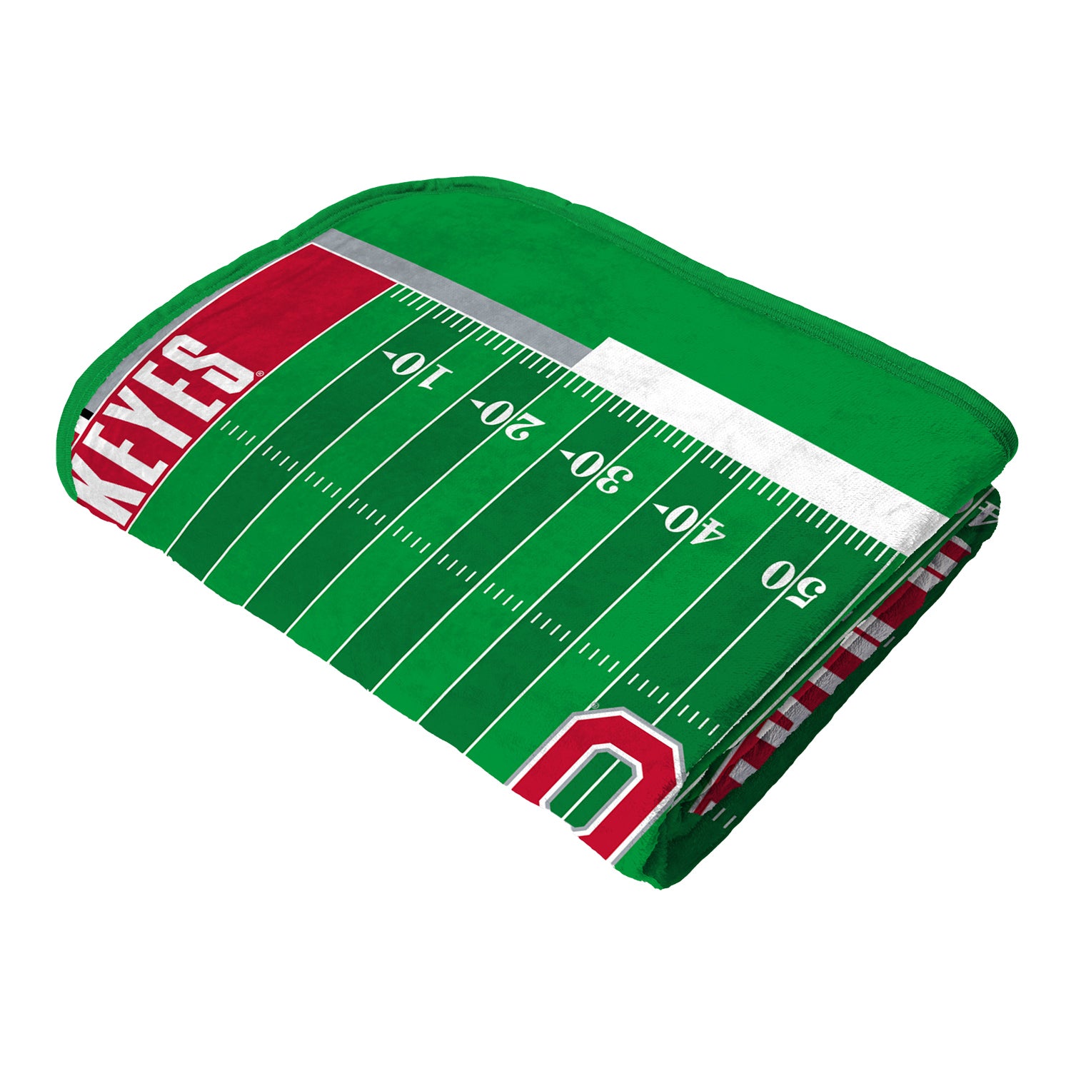 Ohio State Buckeyes Northwest 46 x 60 Raschel Football Field Blanket - Main View