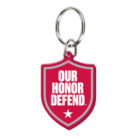 Ohio State Buckeyes Our Honor Defend Keychain - Front View